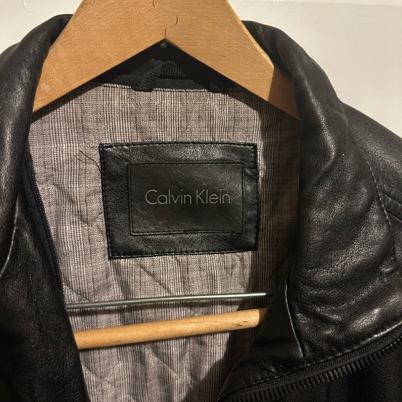 Calvin Klein Men's Black Leather Jacket - Picture 3 of 3